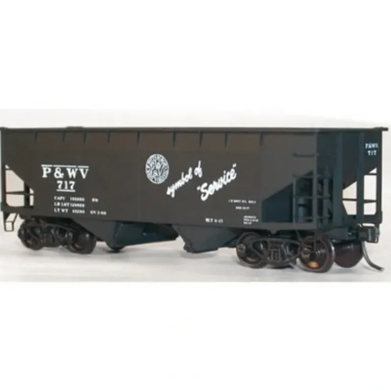 Accurail 7705 HO KIT Offset-side Twin Hopper, P&WV - Model Train Junction: Quality Parts and Art Supplies