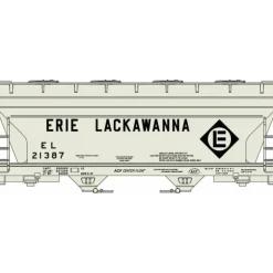 Accurail, 2204, HO Scale, 40' ACF 2-Bay Covered Hopper Kit, Erie Lackawanna, #21387, (HO Scale Kit) - Model Train Junction: Quality Parts and Art Supplies