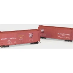 Accurail 1204 PRR HO Kit 40' Steel Box Combo Set (2) - Model Train Junction: Quality Parts and Art Supplies