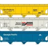 Accurail, HO Scale, 8137, ACF 47' 3-Bay Center-Flow Covered Hopper Kit, Georgia Pacific, 1003 - Model Train Junction: Quality Parts and Art Supplies