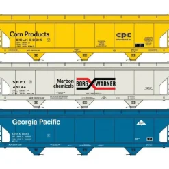 Accurail, HO Scale, 8137, ACF 47' 3-Bay Center-Flow Covered Hopper Kit, Georgia Pacific, 1003 - Model Train Junction: Quality Parts and Art Supplies