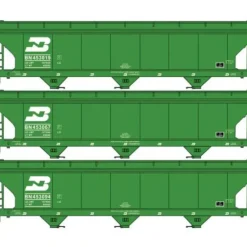 Accurail, HO Scale, 8139, 2-Bay ACF Covered Hopper Cars, BNSF, (3-Pack), HO Scale Kit - Model Train Junction: Quality Parts and Art Supplies