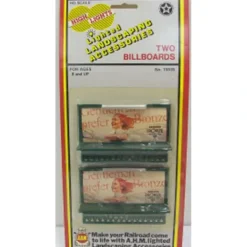 AHM 15935 HO Scale Lighted Billboards (Pack of 2) - Model Train Junction: Quality Parts and Art Supplies