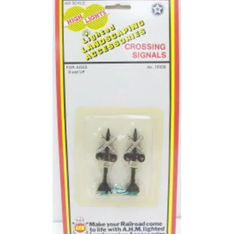AHM 15938 HO Scale Lighted Crossing Signals - Model Train Junction: Quality Parts and Art Supplies