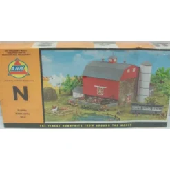AHM 5893 N Scale Barn w/Silo Kit - Model Train Junction: Quality Parts and Art Supplies