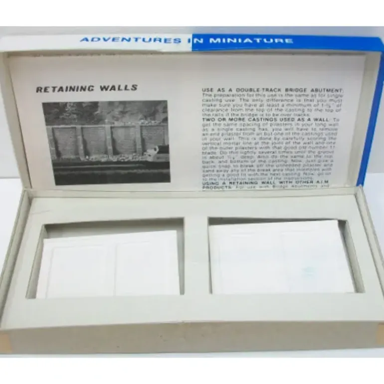 AIM 207 N Scale Plain Concrete Retaining Walls - Model Train Junction: Quality Parts and Art Supplies