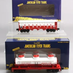 American Flyer 6-49625 S Gauge Bakelight 3 Dome Tank and Covered Hopper - Model Train Junction: Quality Parts and Art Supplies