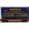 American Flyer 6-48563 S Scale REA Flatcar w/ 2 Reindeer Express Trailers - Model Train Junction: Quality Parts and Art Supplies