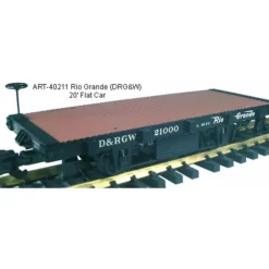 Aristo-Craft 40211 D&RGW 20' Flatcar - Model Train Junction: Quality Parts and Art Supplies