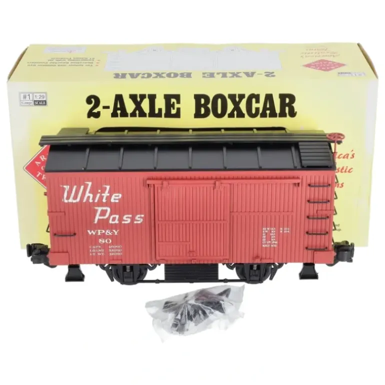 Aristo-Craft 40315 G Scale White Pass & Yukon 20' Boxcar #80 - Model Train Junction: Quality Parts and Art Supplies