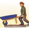 Aristo-Craft 60070 Worker with Wheelbarrow Figure - Model Train Junction: Quality Parts and Art Supplies