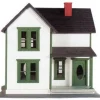 Aristo-Craft 7203A Farm House / White W.Grn Trim - Model Train Junction: Quality Parts and Art Supplies