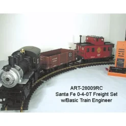 Aristo-Craft 28009RC Santa Fe 0-4-0 G Gauge Steam Freight Starter Train Set - Model Train Junction: Quality Parts and Art Supplies