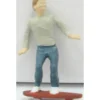 Arttista 1255 O Scale Boy on Skateboard Pewter Han Painted Figure - Model Train Junction: Quality Parts and Art Supplies