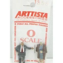Arttista 1358 O Wealthy Senior Couple Pewter Figures (Set of 2) - Model Train Junction: Quality Parts and Art Supplies