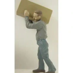 Arttista 1324 O Worker Carrying Large Box Pewter Figure - Model Train Junction: Quality Parts and Art Supplies