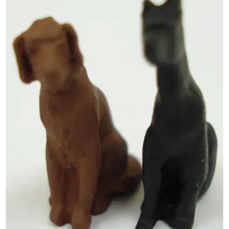 Arttista 1132 Pewter Sitting Dogs Pewter Figures - Model Train Junction: Quality Parts and Art Supplies