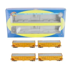 Athearn 76415 120 HO Scale Amtrak 40' Outside Braced Ballast Hoppers 4-Pack - Model Train Junction: Quality Parts and Art Supplies