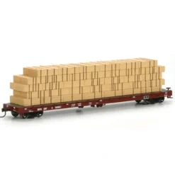 Athearn 81939 BNSF 60' Flat w/Lumber Load #1 - Model Train Junction: Quality Parts and Art Supplies