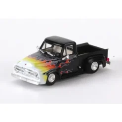 Athearn 26464 HO 1955 Ford F-100 Pickup Black/Flames - Model Train Junction: Quality Parts and Art Supplies
