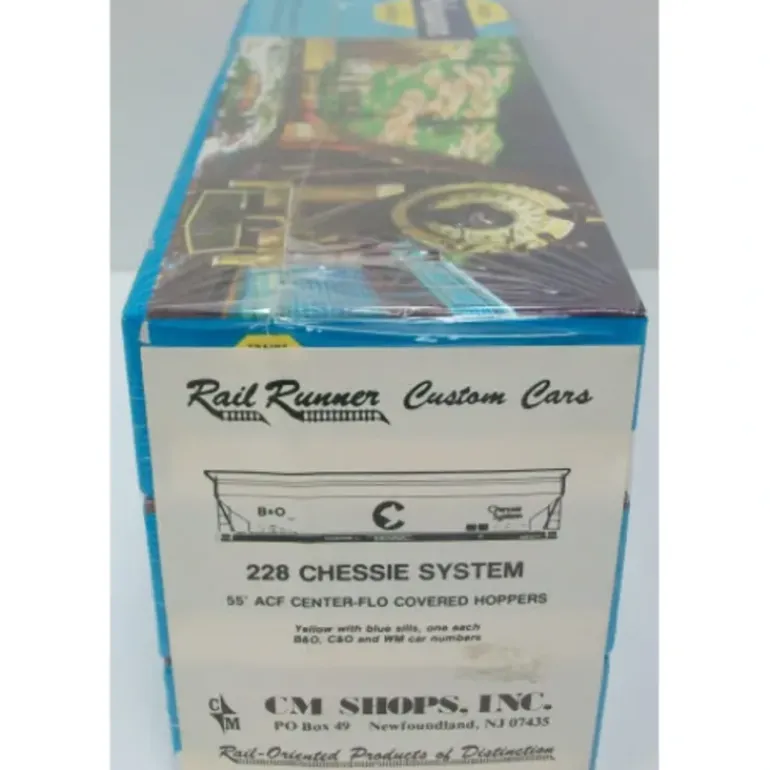 Athearn 228 HO Chessie System 55' ACF Center-Flo Covered Hopper (3) - Model Train Junction: Quality Parts and Art Supplies