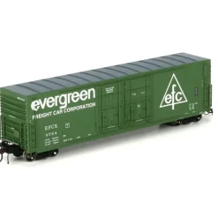 Athearn 69036 HO Evergreen Freight Car Corp. 50' PC&F Plug Door Box Car #3734 - Model Train Junction: Quality Parts and Art Supplies