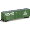Athearn 69038 HO Evergreen Freight Car Corp. 50' PC&F Plug Door Box Car #405 - Model Train Junction: Quality Parts and Art Supplies