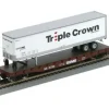 Athearn 92076 HO Norfolk Southern 50' Flatcar w/ Triple Crown Trailer - Model Train Junction: Quality Parts and Art Supplies