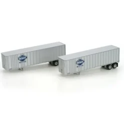 Athearn 28009 HO Overnite 40' Exterior Post Z-Van Trailer Set # 2 (Set of 2) - Model Train Junction: Quality Parts and Art Supplies