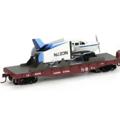 Athearn 96328 HO RTR 40' Flat w/Blue Plane, CN #652746 - Model Train Junction: Quality Parts and Art Supplies