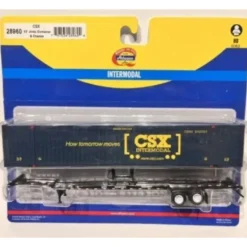 Athearn 28960 HO RTR CSX 53'' Jindo Intermodal Container W/Chassis - Model Train Junction: Quality Parts and Art Supplies