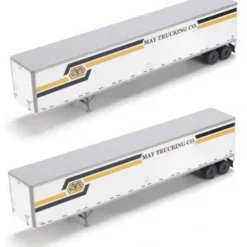 Athearn 28419 HO RTR May Trucking 53'' Wabash Duraplate Trailers (Set of 2) - Model Train Junction: Quality Parts and Art Supplies