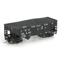 Athearn 70791 HO Scale C&O 34' Ribbed Hopper w/Coal Load #53237 - Model Train Junction: Quality Parts and Art Supplies