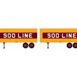 Athearn 92492 HO Scale Soo Line 2-25" Trailors - Model Train Junction: Quality Parts and Art Supplies