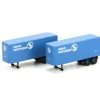 Athearn 92489 HO Sky Blue Great Northern 25' Trailers RTR (Pack of 2) - Model Train Junction: Quality Parts and Art Supplies
