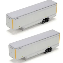Athearn 27958 HO UPSZ W/Yellow Stripe 40' Parcel Trailer (Pack of 2) - Model Train Junction: Quality Parts and Art Supplies