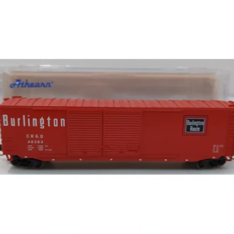 Athearn 14181 N Chicago,Burlington and Quincy 50' PS-1 Double Door Boxcar #48383 - Model Train Junction: Quality Parts and Art Supplies