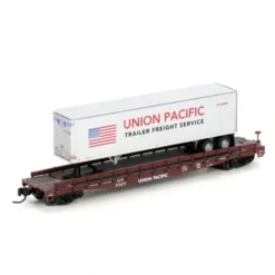 Athearn 17341 N Union Pacific 53' GSC TOFC Flat with 40' Trailer #53471 - Model Train Junction: Quality Parts and Art Supplies