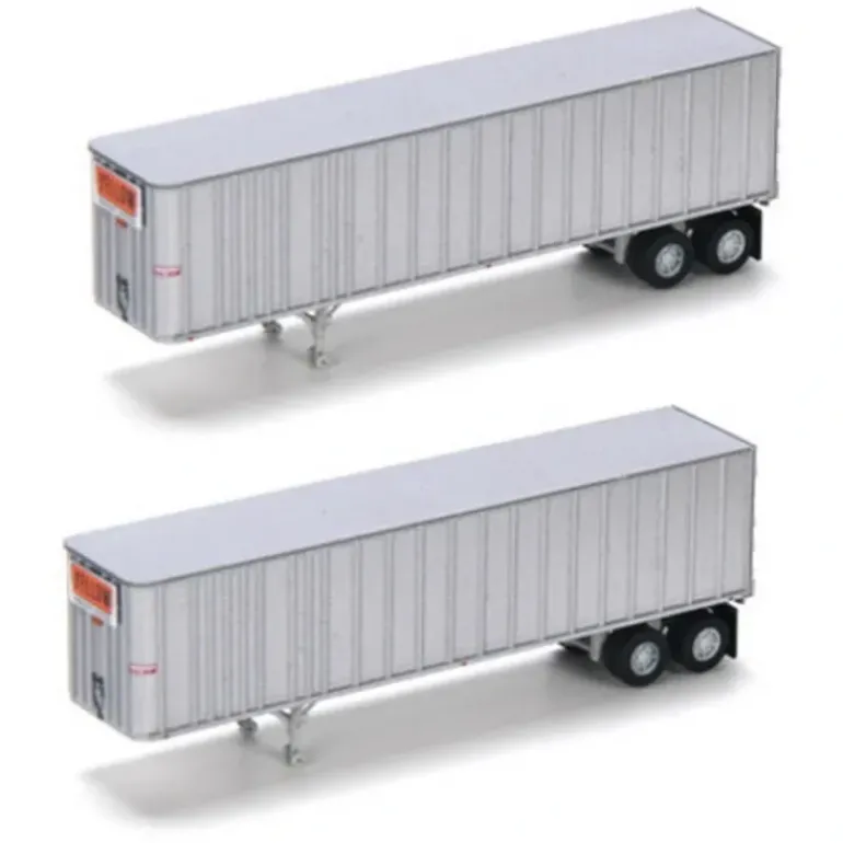 Athearn 17125 N Yellow 40' Exterior Post Trailers #1 (2) - Model Train Junction: Quality Parts and Art Supplies
