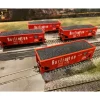 Athearn, HO Scale, ATH79507, 34' 2 Bay Hopper, CB&Q, 4 Pack USED - Model Train Junction: Quality Parts and Art Supplies