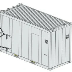 Atlas 20000656 ECCU 20' Hi-Cube MSW Trash Containers (4) - Model Train Junction: Quality Parts and Art Supplies