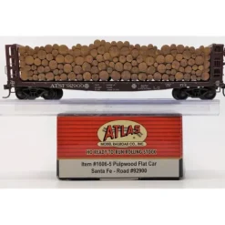 Atlas 1606-5 HO Santa Fe 42' Pulpwood Flat Car Road # 92900 - Model Train Junction: Quality Parts and Art Supplies