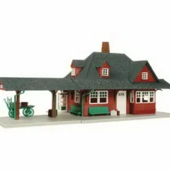 Atlas 706 HO Scale Passenger Station Approx. 9" x 4.125" Building Kit - Model Train Junction: Quality Parts and Art Supplies
