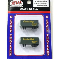 Atlas 2933 N CP 24' Trailers (Pack of 2) - Model Train Junction: Quality Parts and Art Supplies