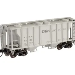Atlas 31948 N Olin Chemical Trainman PS-2 2-Bay Covered Hopper #80154 - Model Train Junction: Quality Parts and Art Supplies