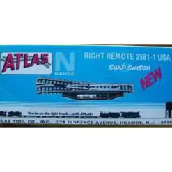Atlas 2581 N Right Hand Remote Snap Switch Turnout - Model Train Junction: Quality Parts and Art Supplies