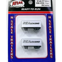 Atlas 2938 N Scale REA Leasing 24' Trailers - Model Train Junction: Quality Parts and Art Supplies