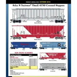 Atlas 50000501 N Trainman Thrall 4750 Cov Hopper, Peavy #2124 - Model Train Junction: Quality Parts and Art Supplies