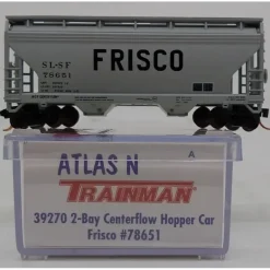 Atlas 39270A N Scale SLSF 2-Bay Centerflow Hopper #78651 - Model Train Junction: Quality Parts and Art Supplies