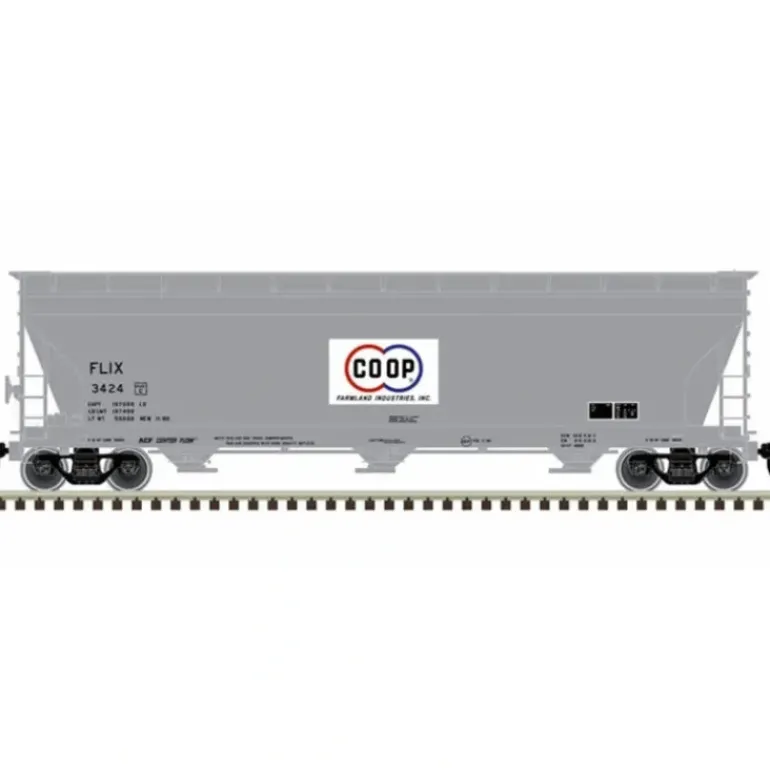 Atlas Master Line HO 20006943 4650 Centerflow Hopper, Farmland Co-Op #3424 - Model Train Junction: Quality Parts and Art Supplies